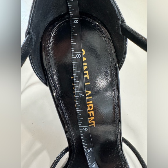 Saint Laurent Opyum Cassandra YSL Patent Ankle-Strap Sandals - Picture 13 of 13